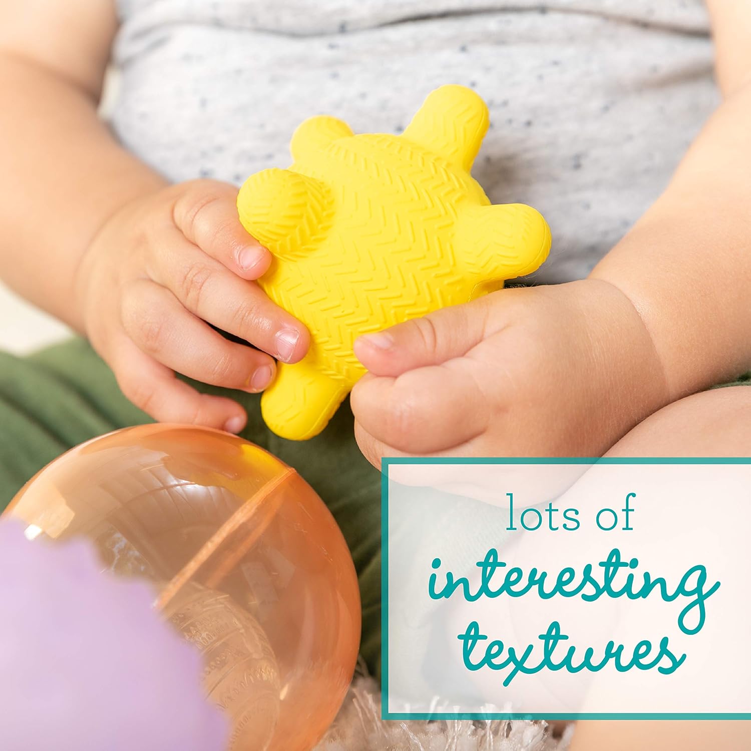 Infantino yellow activity ball with music and lights for infants