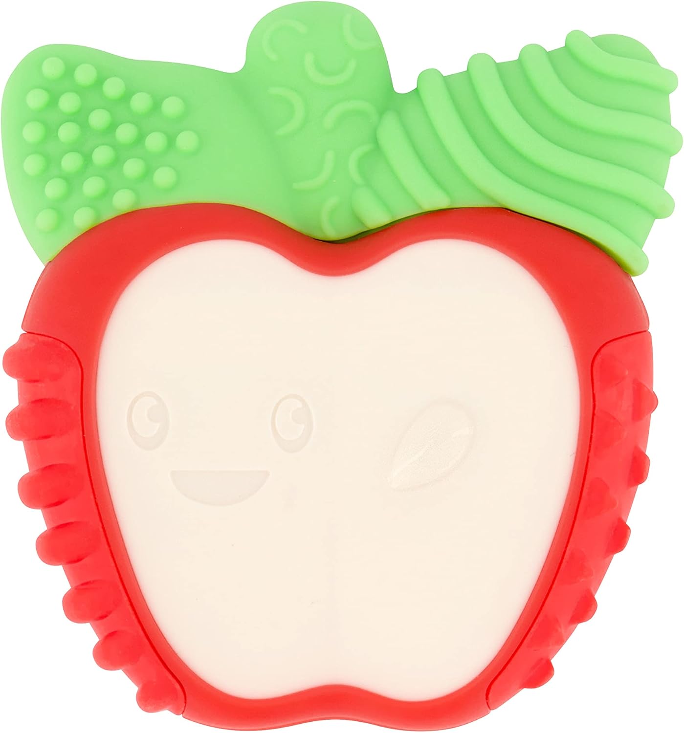Infantino Lil' Nibblers vibrating teether apple shaped red and green silicone