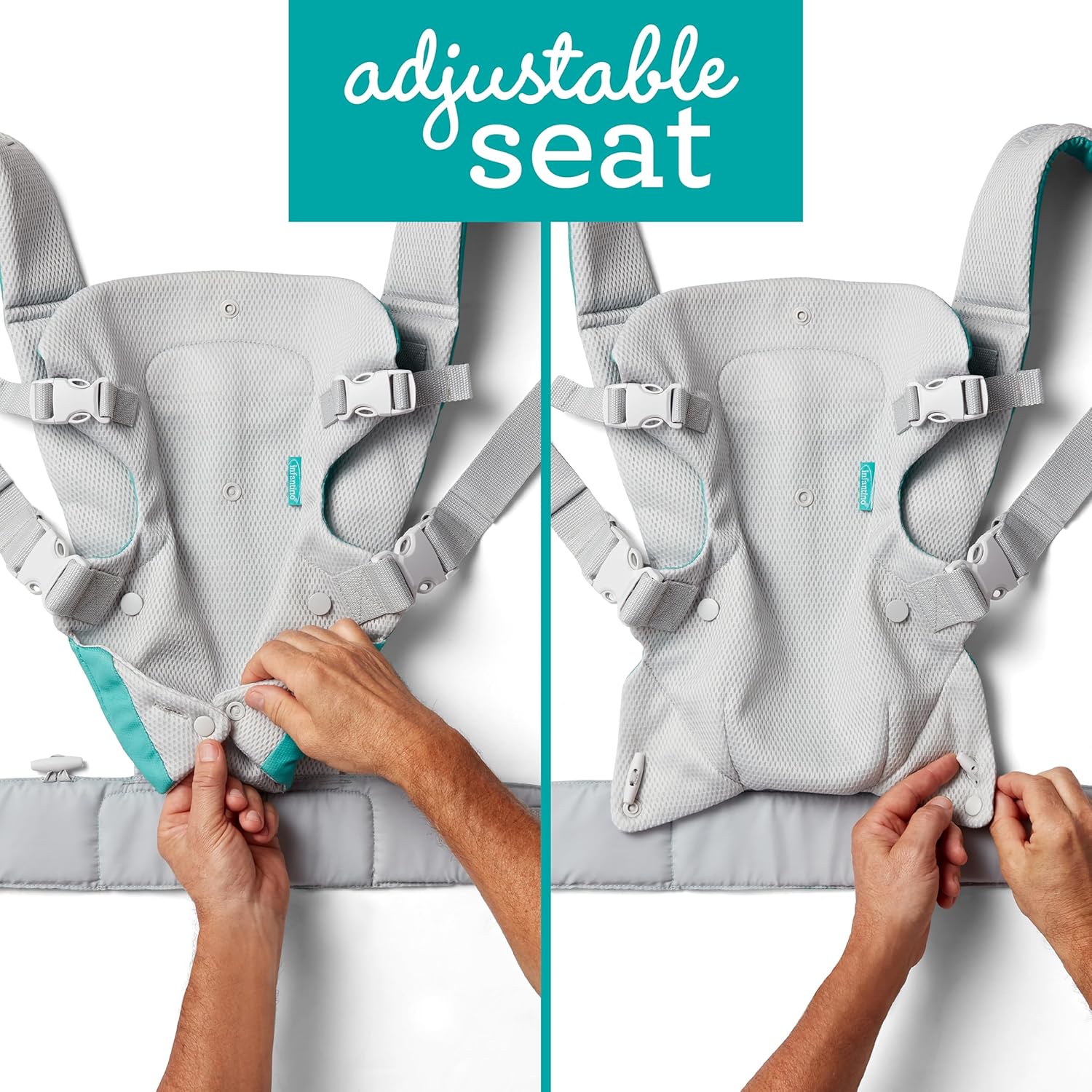 Infantino Flip 4-in-1 convertible baby carrier grey with adjustable seat