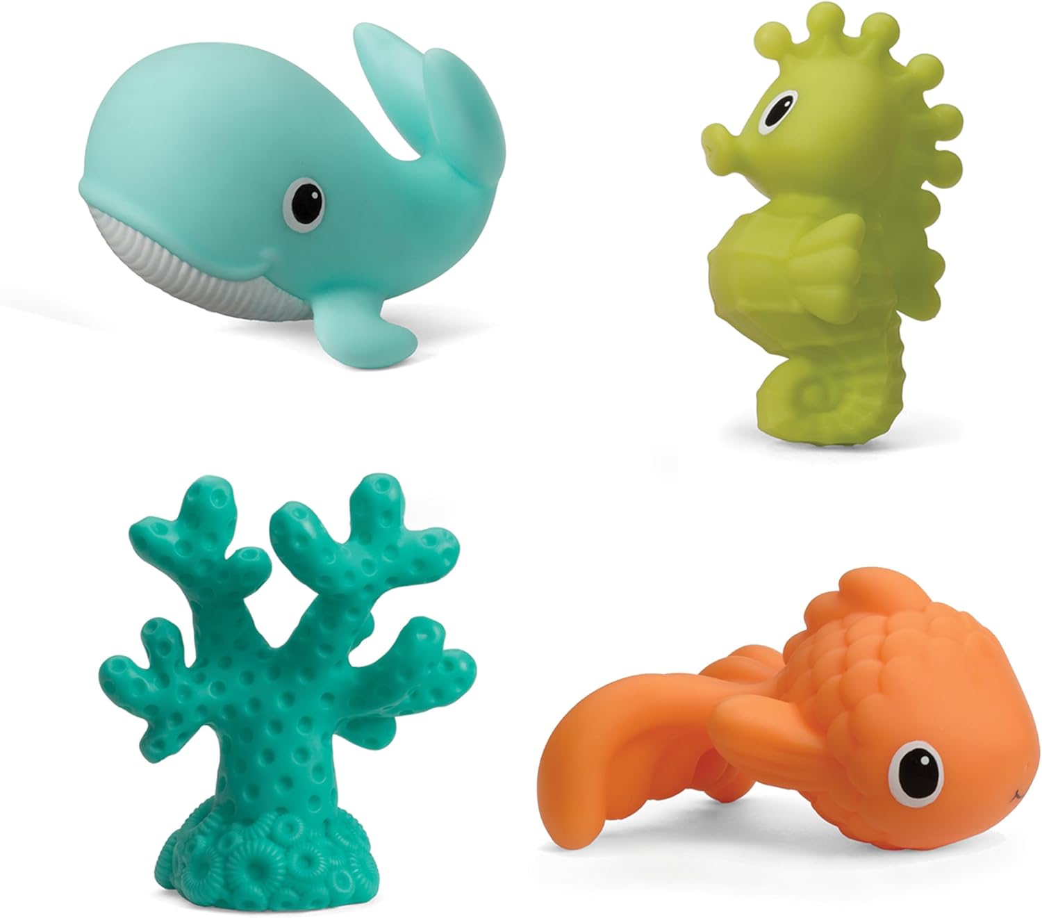 Infantino Aquarium Bath Squirters 8-piece set with whale, seahorse, coral and crab