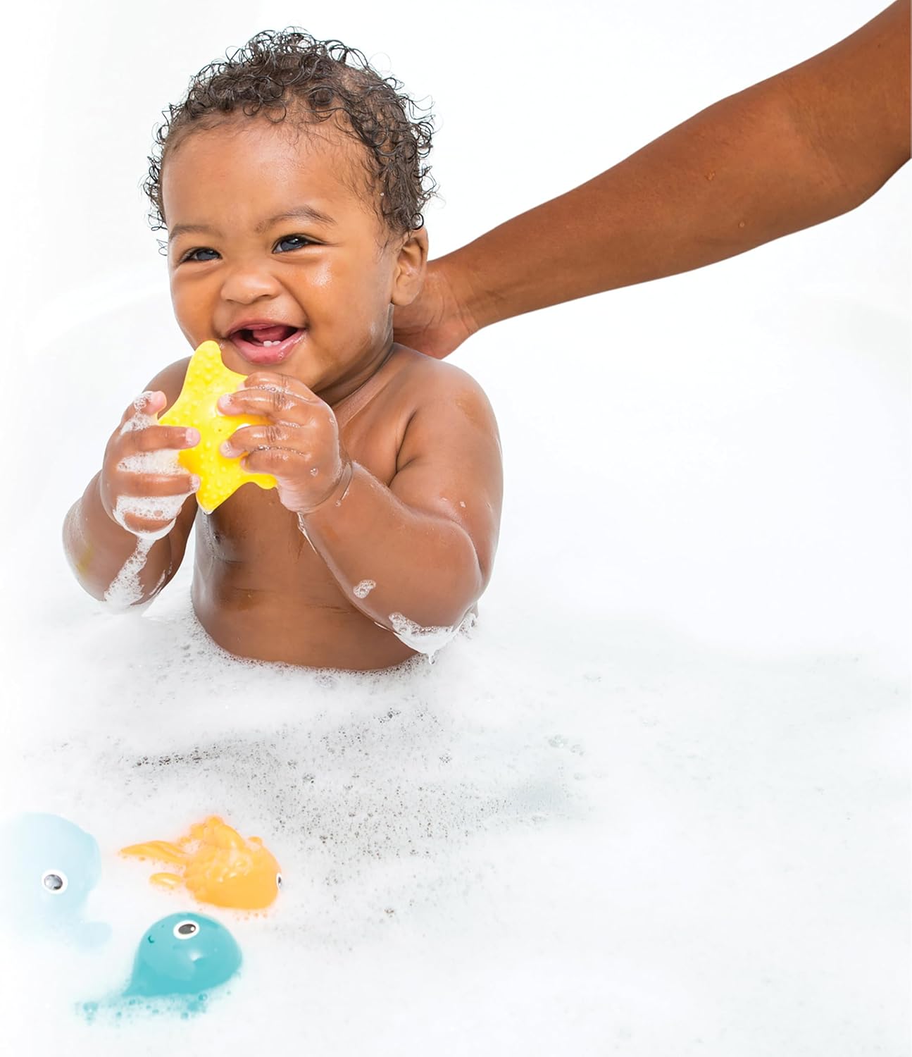 Infantino Aquarium Bath Squirters 8-piece set with colourful sea creature shapes