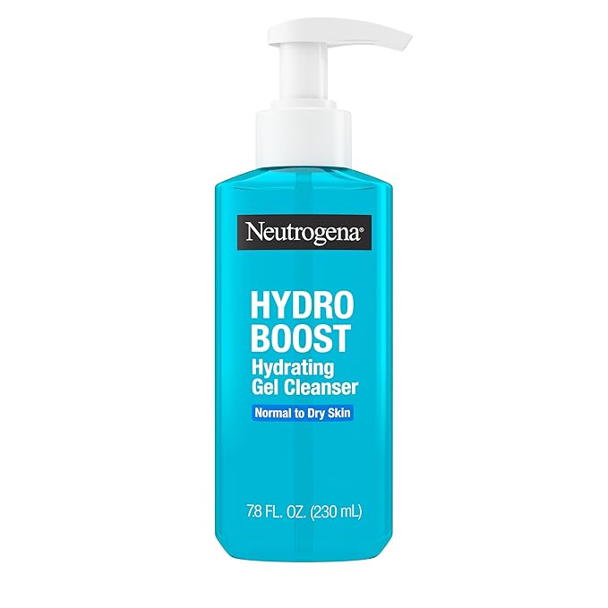 Neutrogena Hydro Boost Hydrating Gel Cleanser 230ml turquoise bottle pump