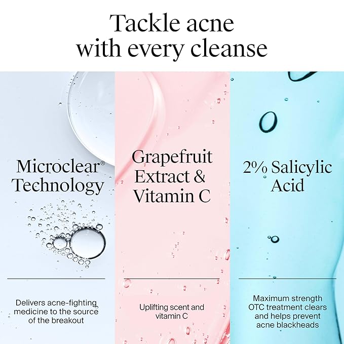 Neutrogena Oil-Free Acne Wash Pink Grapefruit Facial Cleanser 264ml bottle