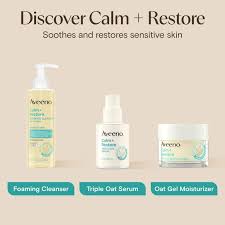Aveeno Calm + Restore Triple Oat Serum 30ml bottle with pump