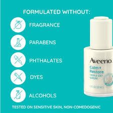 Aveeno Calm + Restore Triple Oat Serum 30ml fragrance-free skincare