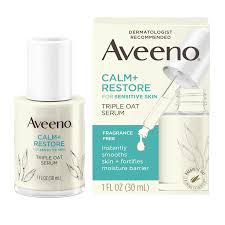 Aveeno Calm and Restore Triple Oat Serum 30ml bottle with packaging