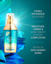 Makari Blue Crystal Regenerating Serum 50ml with gold pump bottle