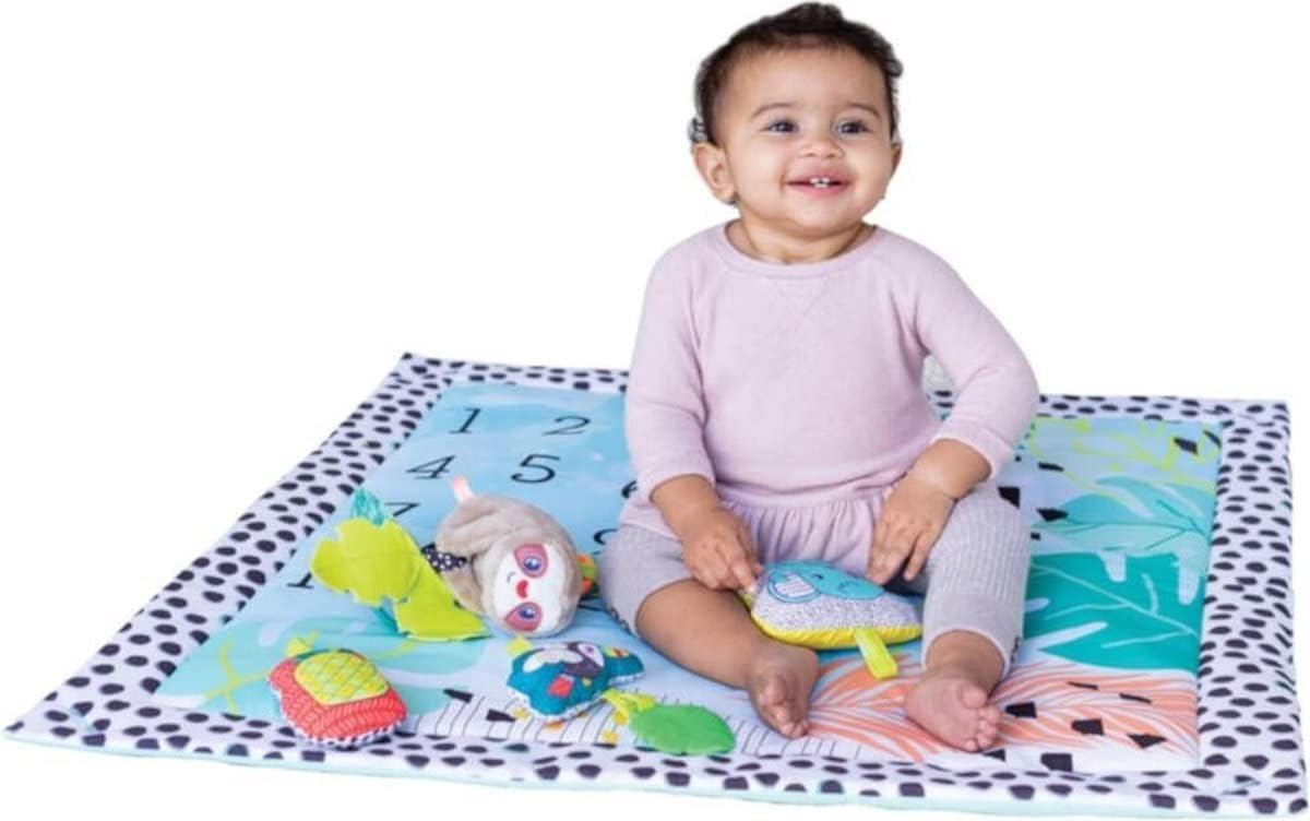 Infantino 4-in-1 Twist & Fold play gym with toys and numbers mat