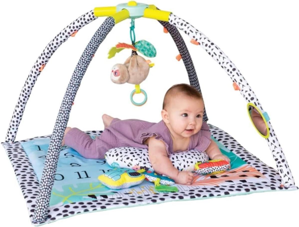 Infantino 4-in-1 Twist and Fold baby gym with hanging toys and padded play mat
