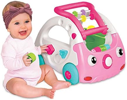 Infantino Sensory 3-in-1 Discovery Car pink with interactive toys