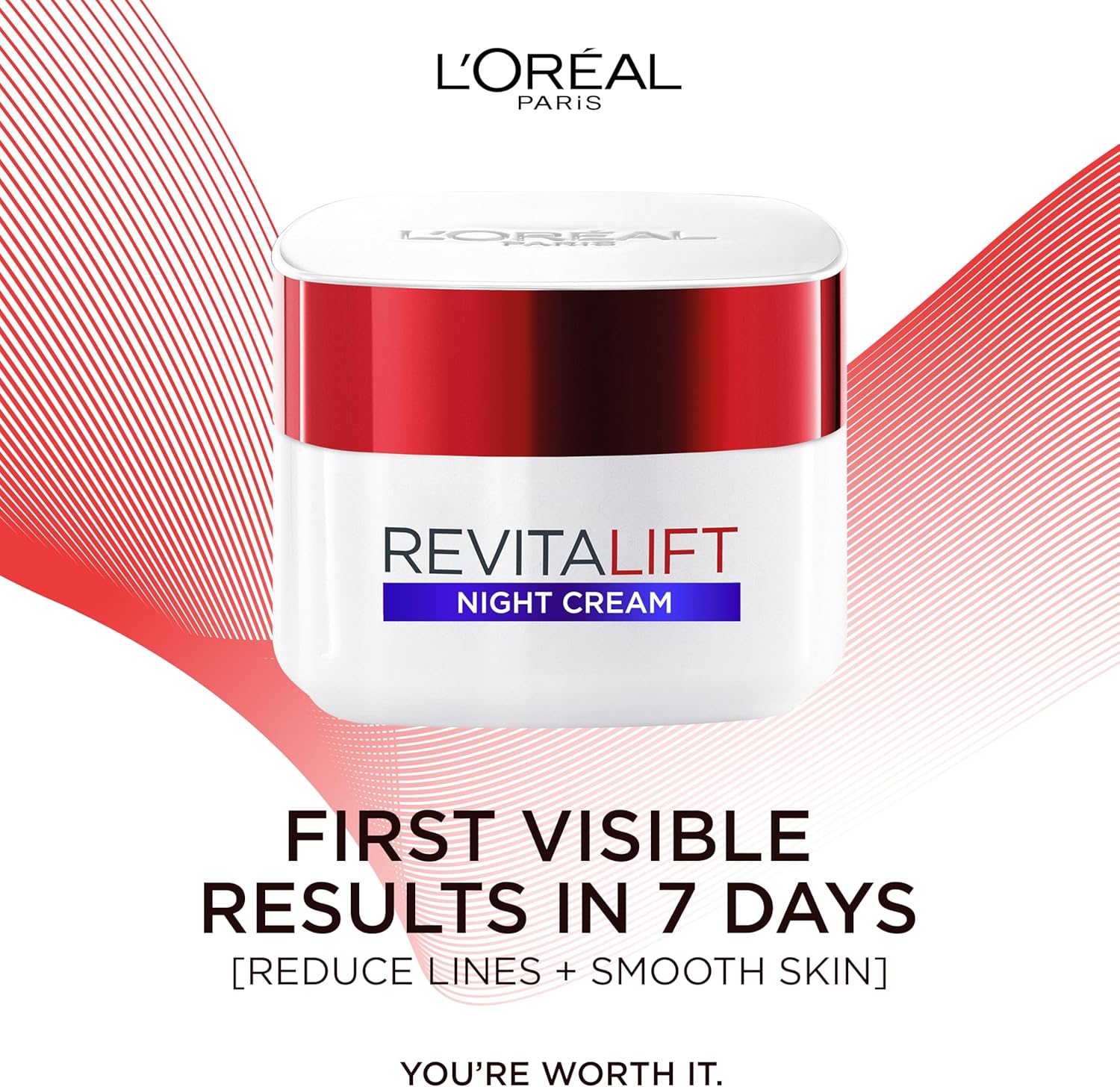 L'Oréal Paris Revitalift Night Cream 50ml anti-wrinkle firming jar