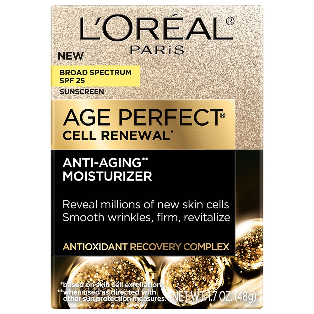 LOréal Paris Age Perfect Cell Renewal anti-aging moisturiser SPF 25 sunscreen jar