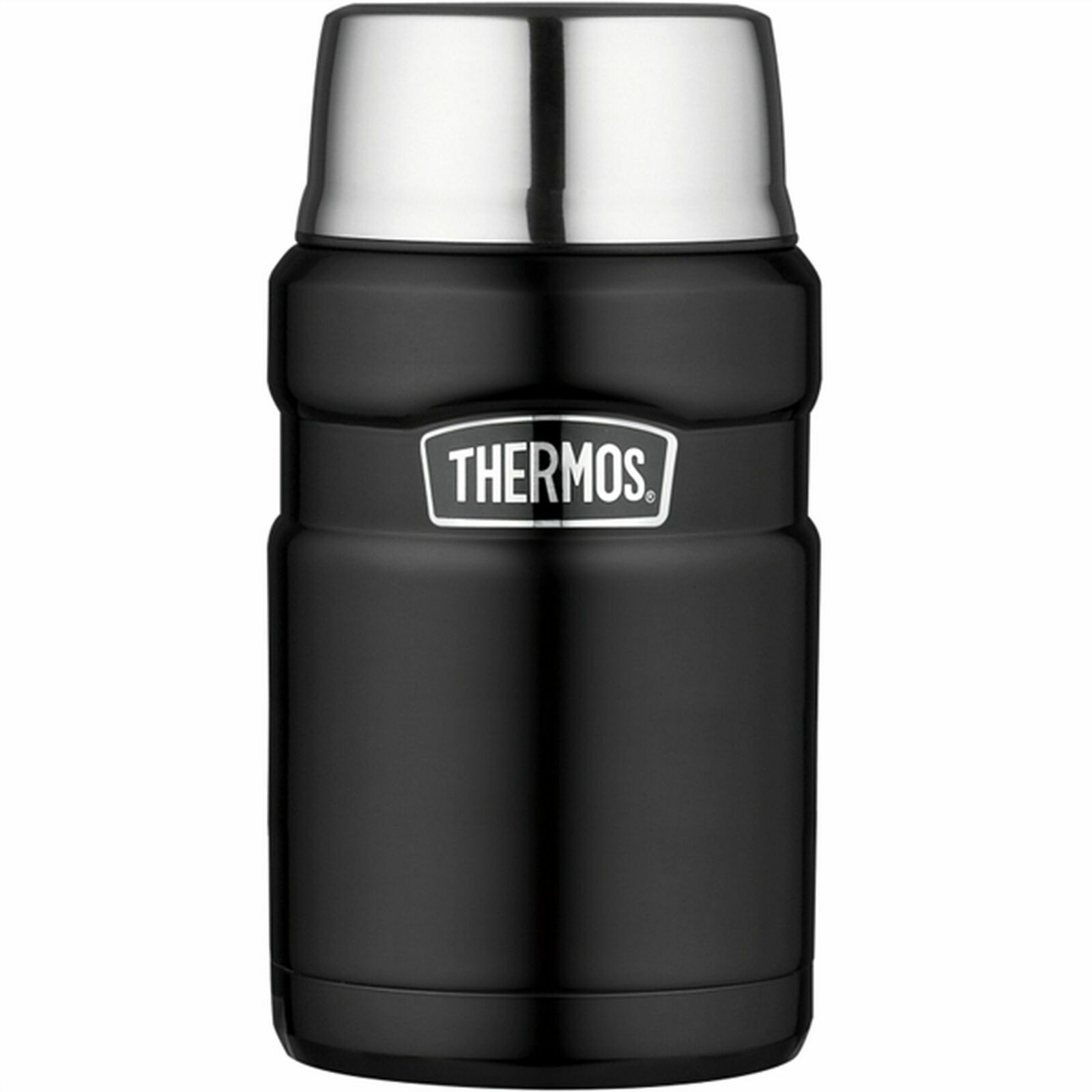 Thermos Stainless King food flask 710ml matt black with steel lid