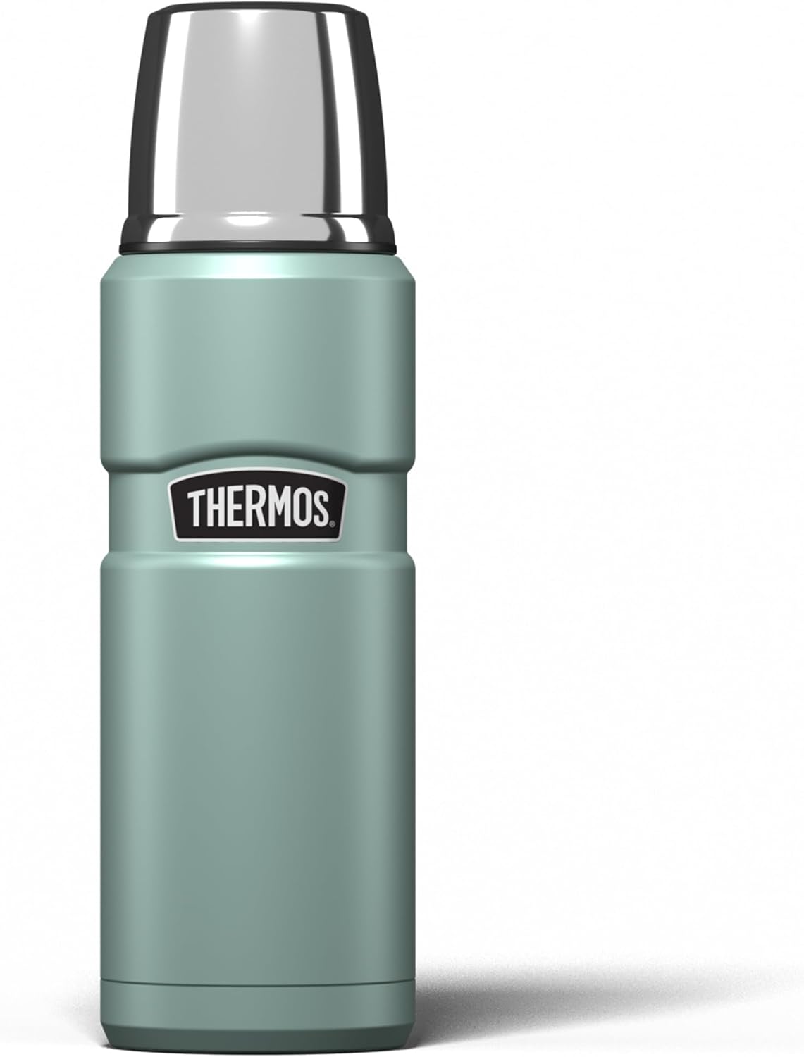 Thermos Stainless King Flask 470ml gunmetal with black cap