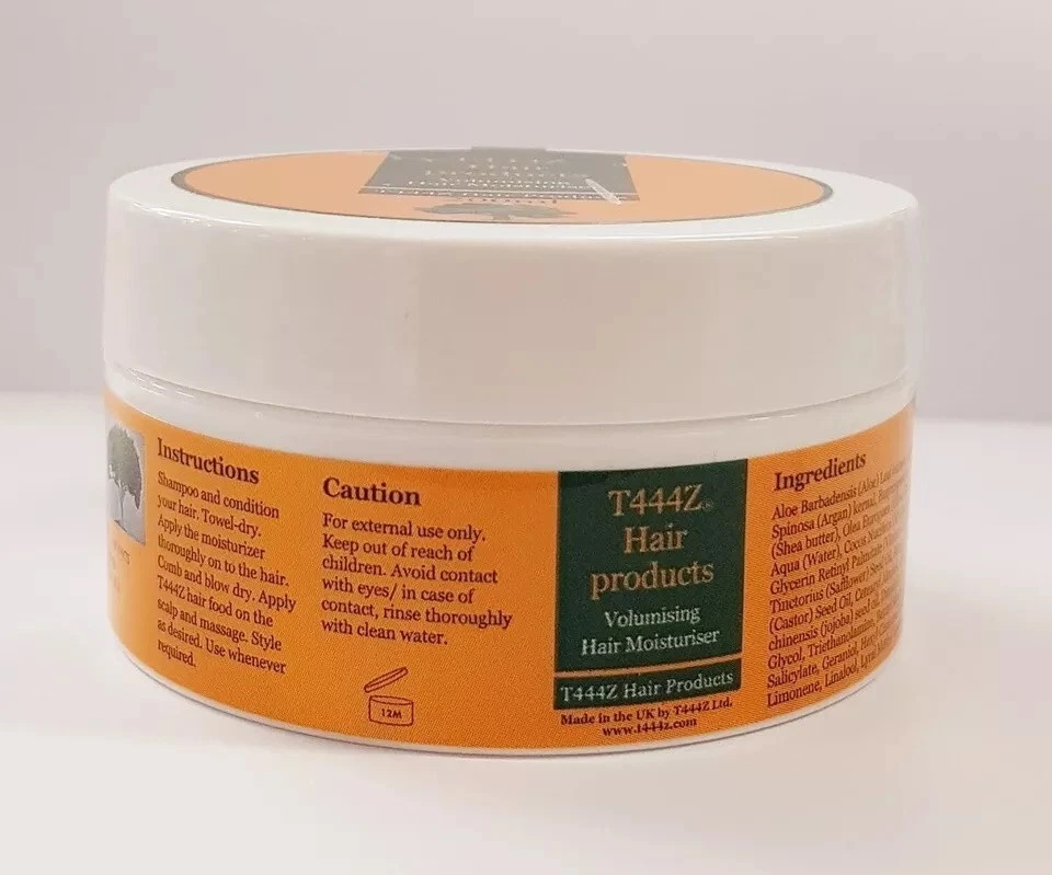T444Z Volumising Hair Moisturiser 200ml jar with orange label
