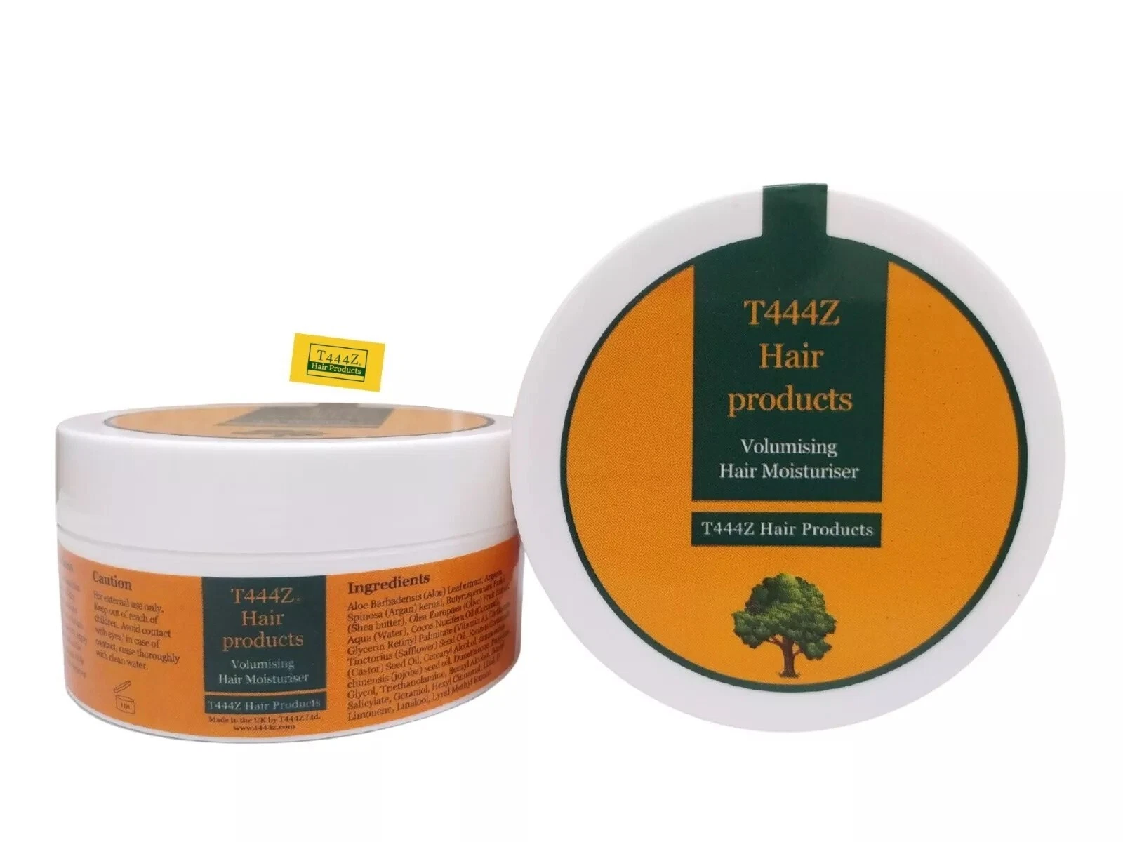 T444Z Volumising Hair Moisturiser 200ml jar with white and orange packaging