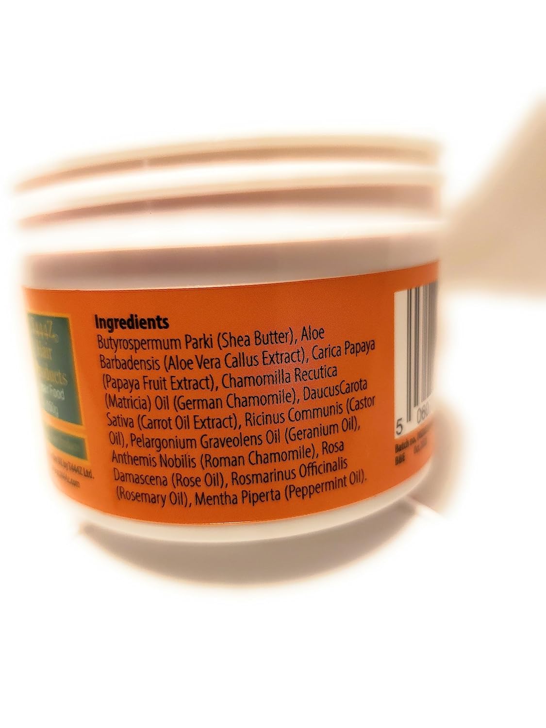 T444Z Hair Food 150g jar with orange label and natural ingredients
