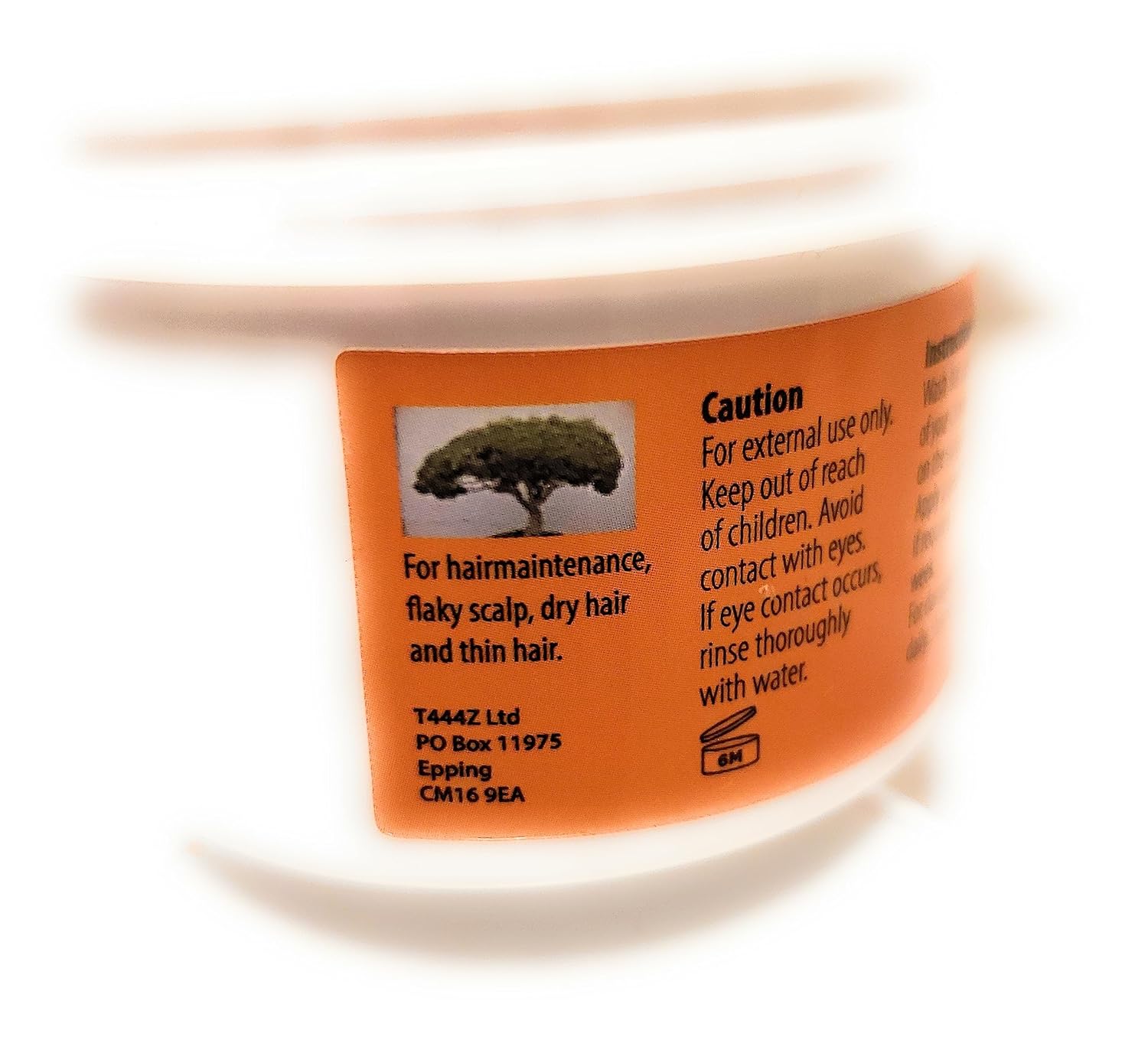 T444Z Hair Food 150g jar with orange label for hair maintenance