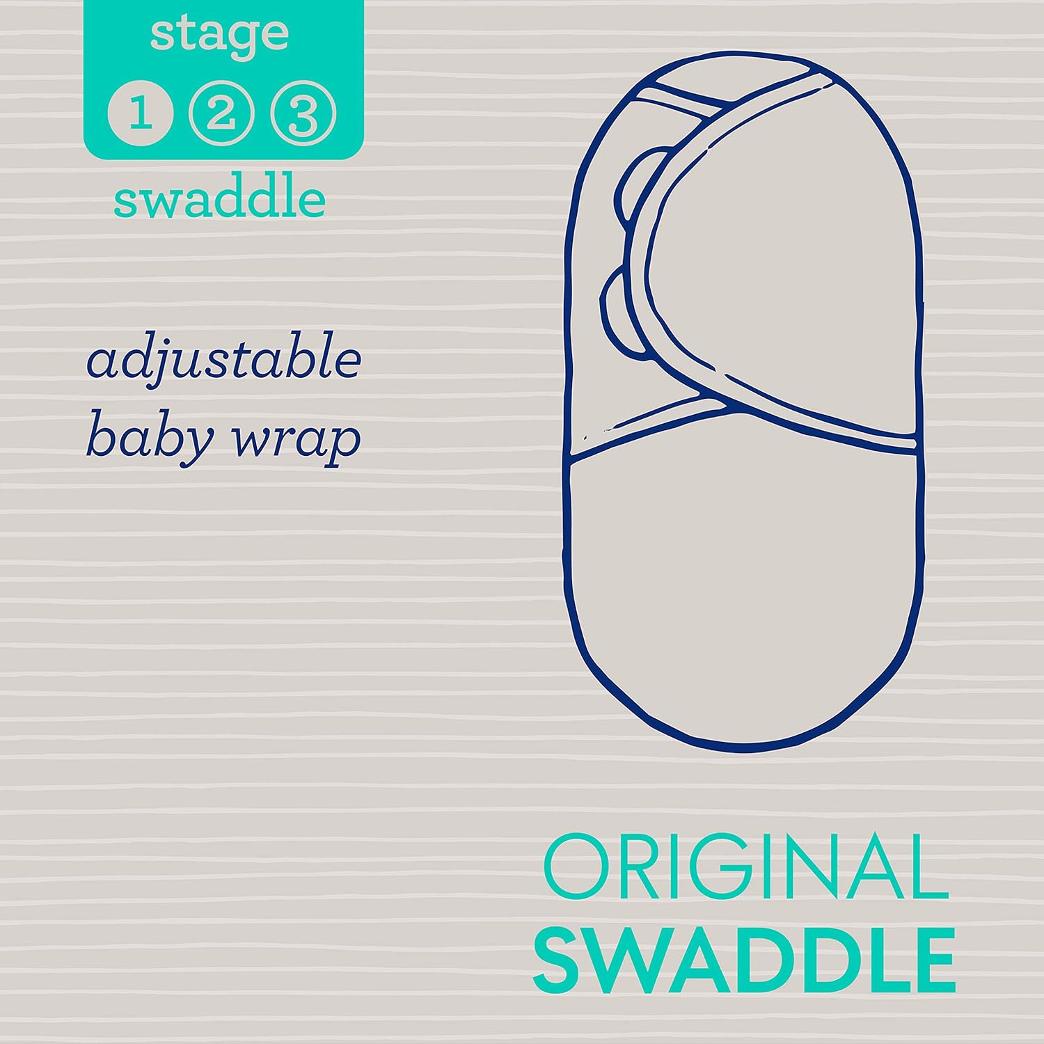 SwaddleMe Original adjustable baby wrap swaddle illustration diagram