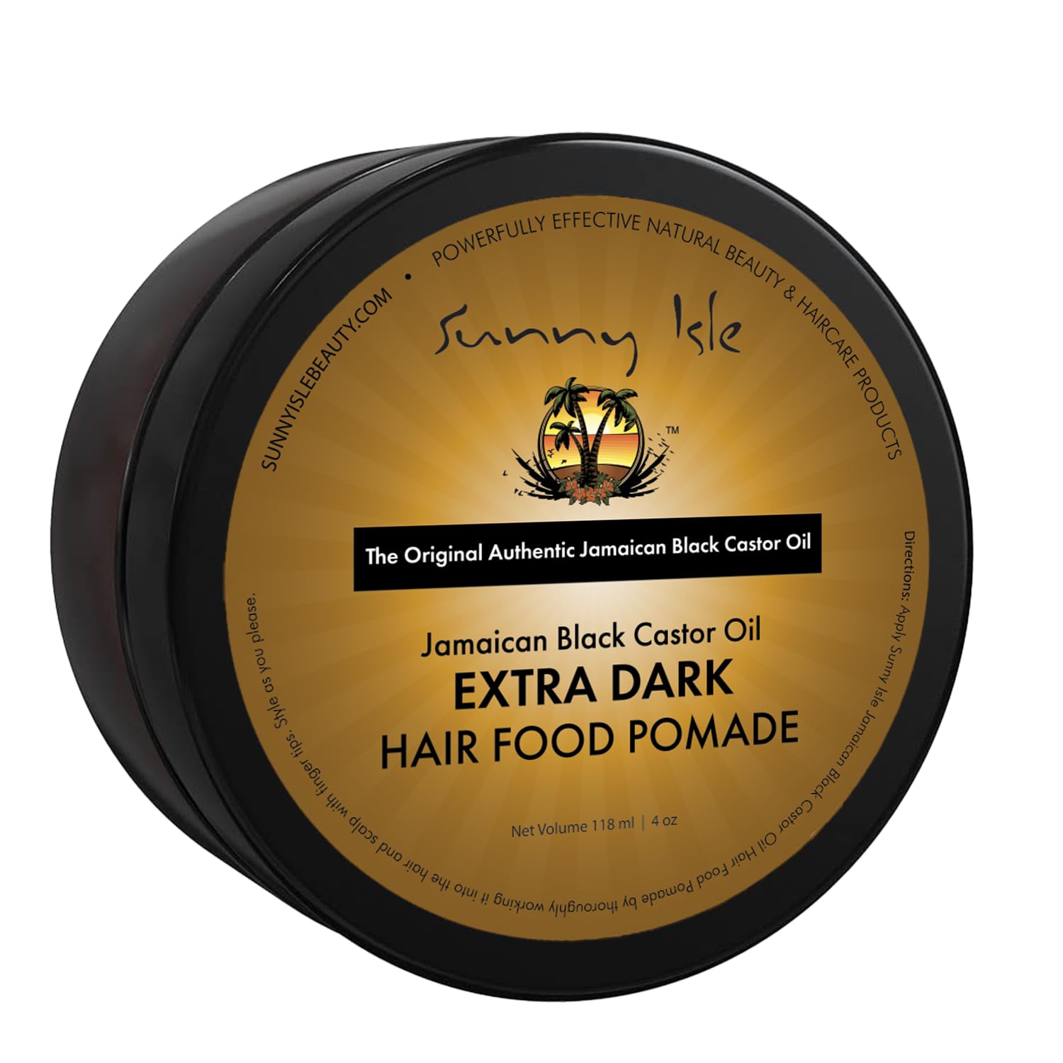 Sunny Isle Jamaican Black Castor Oil Extra Dark Hair Food Pomade 118ml jar