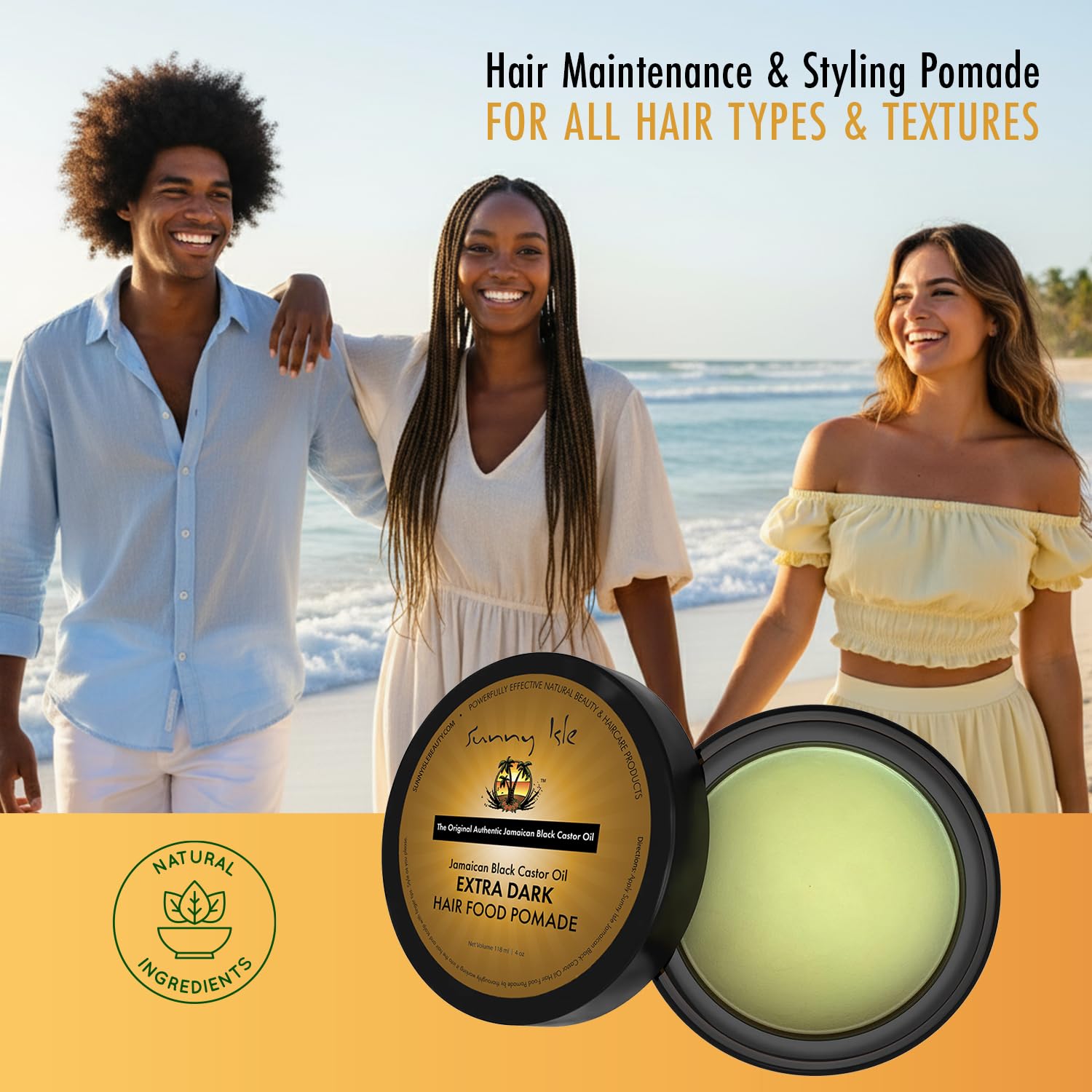 Sunny Isle Jamaican Black Castor Oil Extra Dark Hair Food Pomade 118ml jar