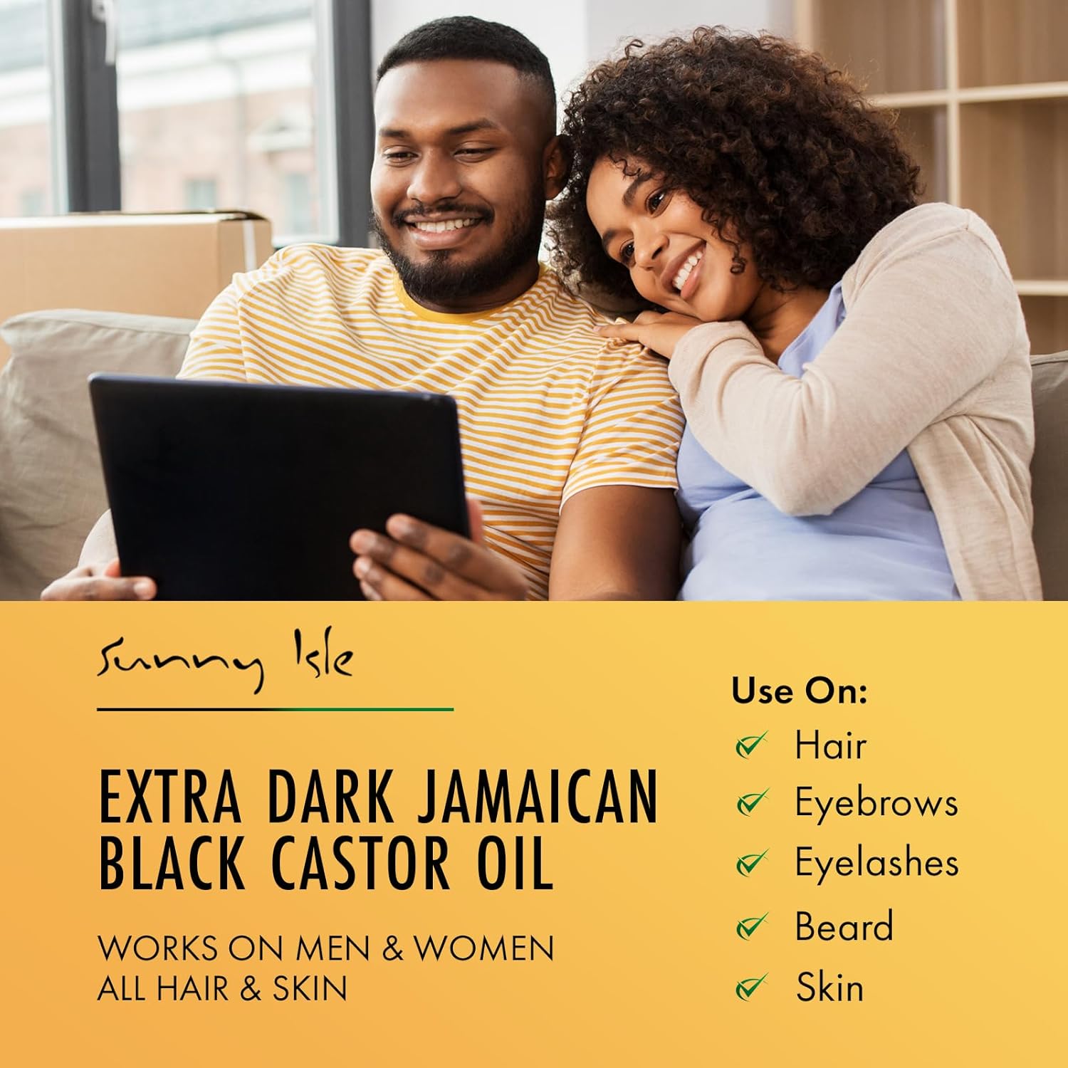 Sunny Isle Extra Dark Jamaican Black Castor Oil 118ml bottle for hair and skin care