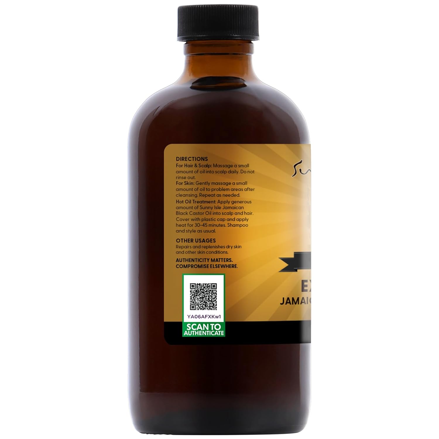 Sunny Isle Extra Dark Jamaican Black Castor Oil, 8 fluid ounce bottle