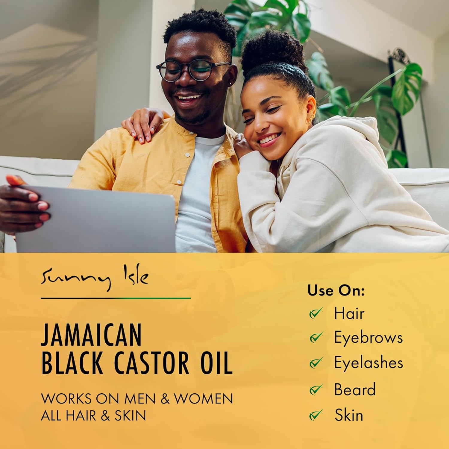 Sunny Isle Original Jamaican Black Castor Oil 8 fl oz bottle for hair and skin