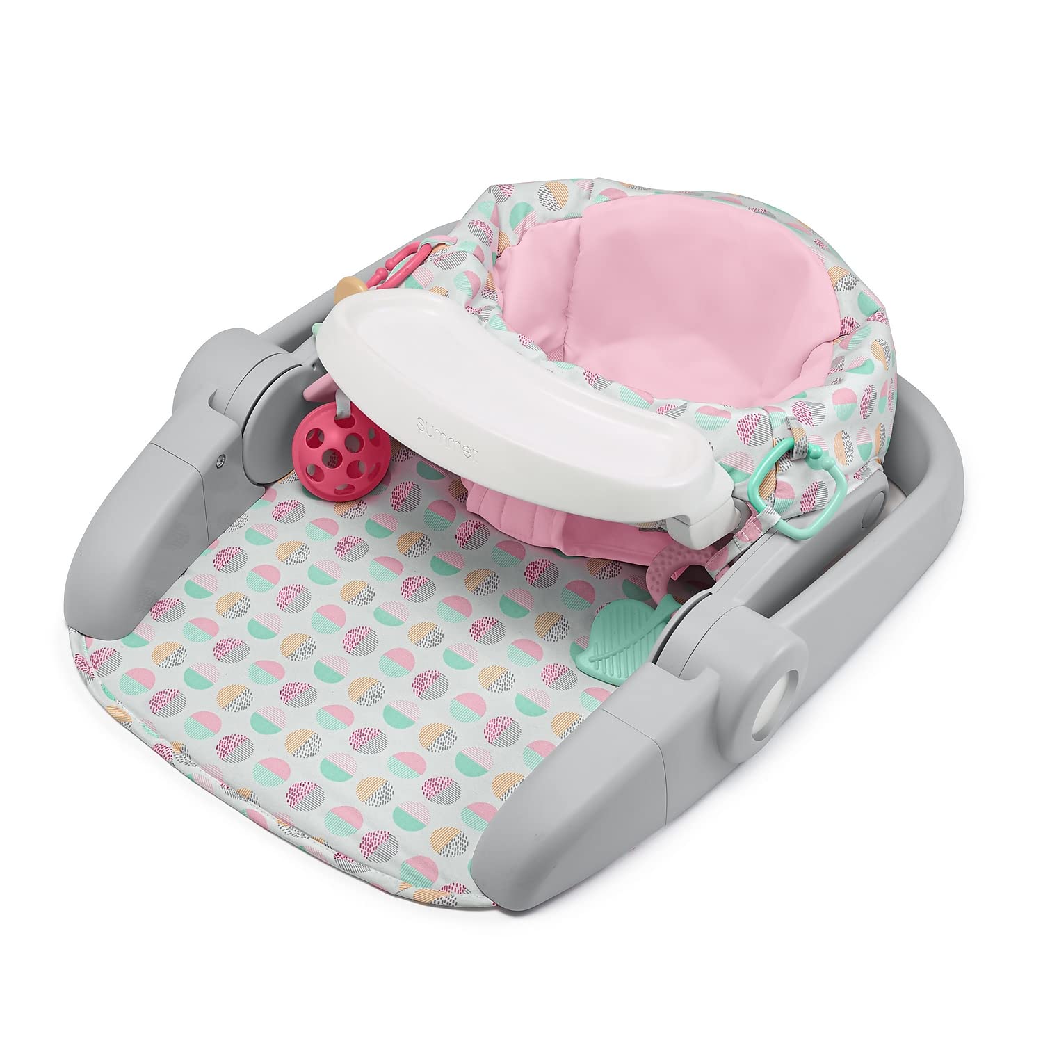 Summer Infant Learn-to-Sit Stage 3 Position Floor Seat with pink padding