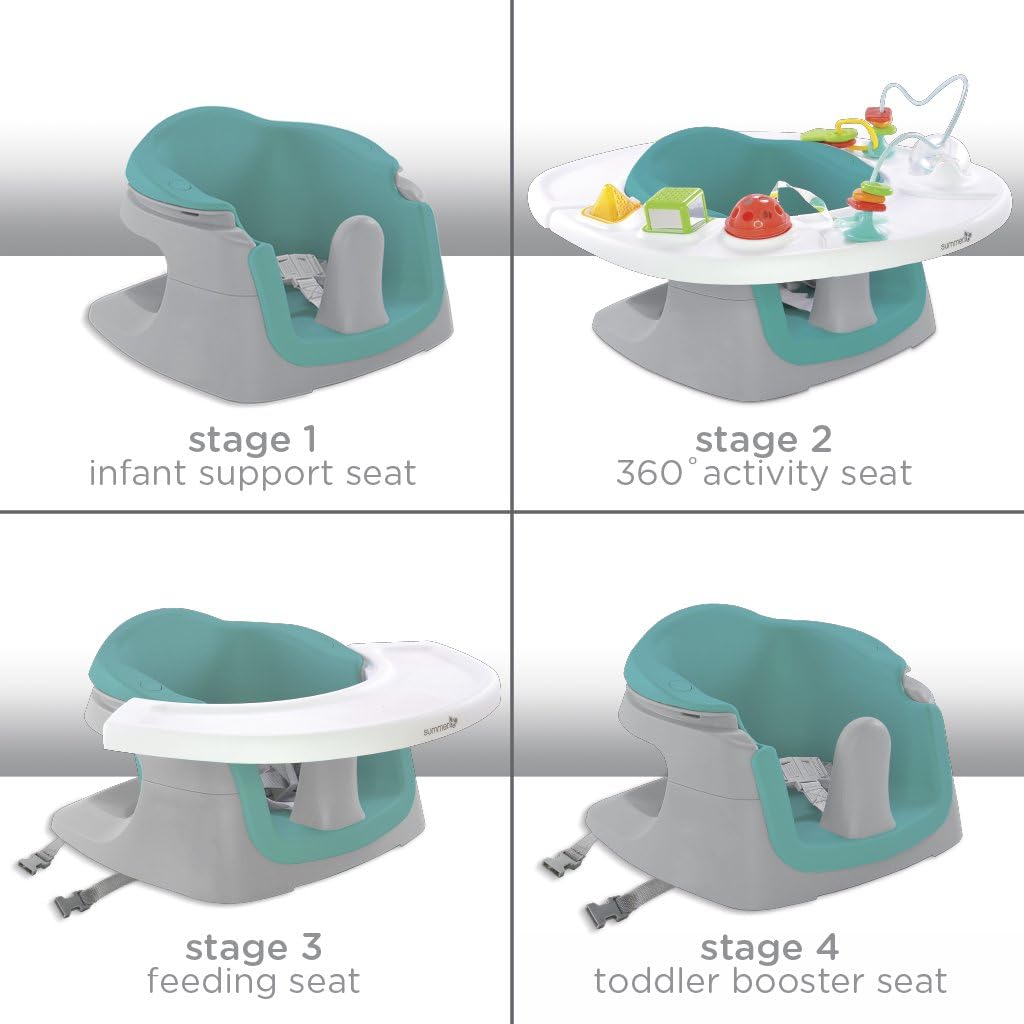Summer Infant 4-in-1 Super Seat teal and grey multi-stage baby seat
