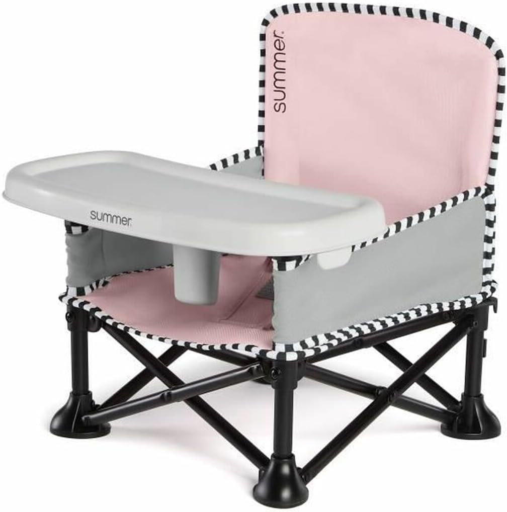 Summer Pop 'n Sit SE booster seat in pink with tray table