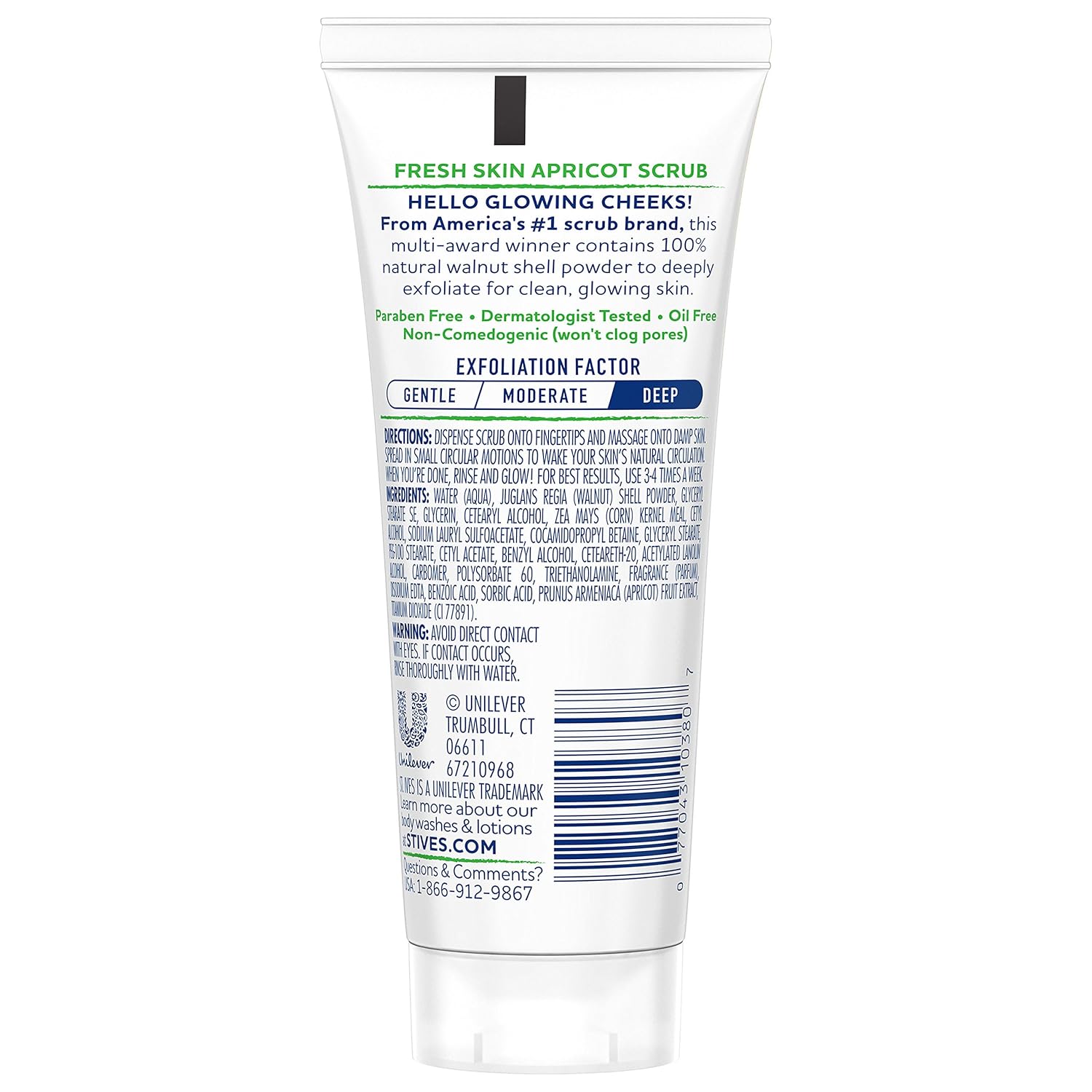 St. Ives Fresh Skin Apricot Scrub 28g exfoliating face cleanser tube