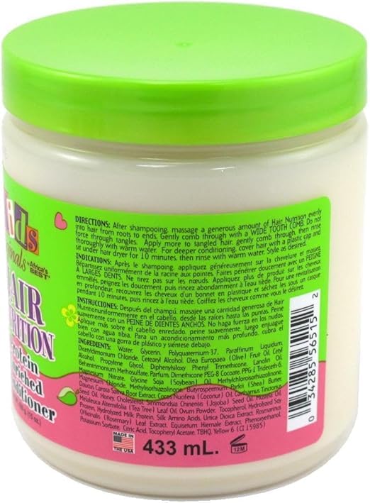 Africa's Best Kids Organics protein enriched conditioner 426g jar with green lid