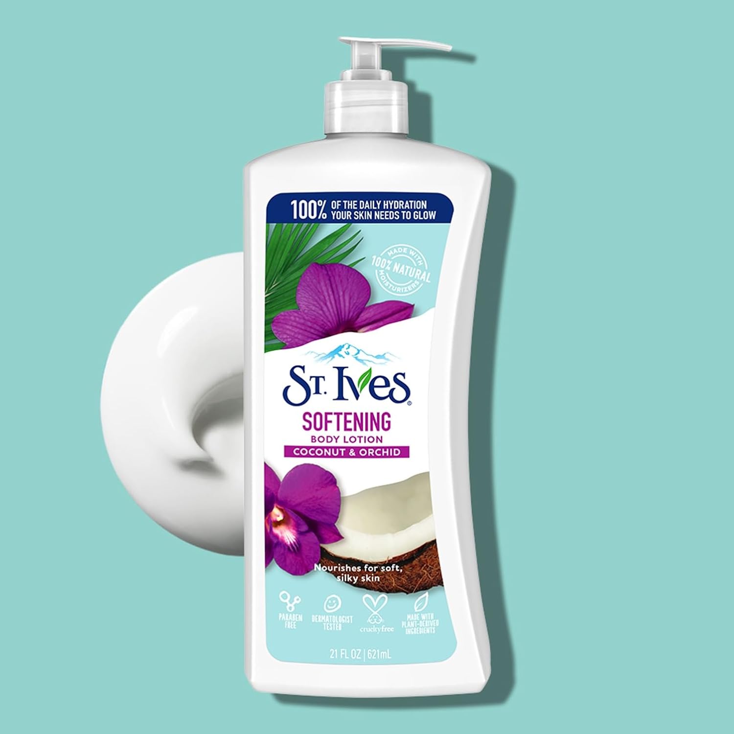St. Ives Softening Body Lotion Coconut & Orchid Extract 621ml pump bottle