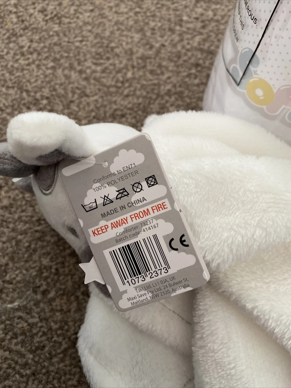 Soft Touch infant wrap white 75x90cm polyester swaddle blanket