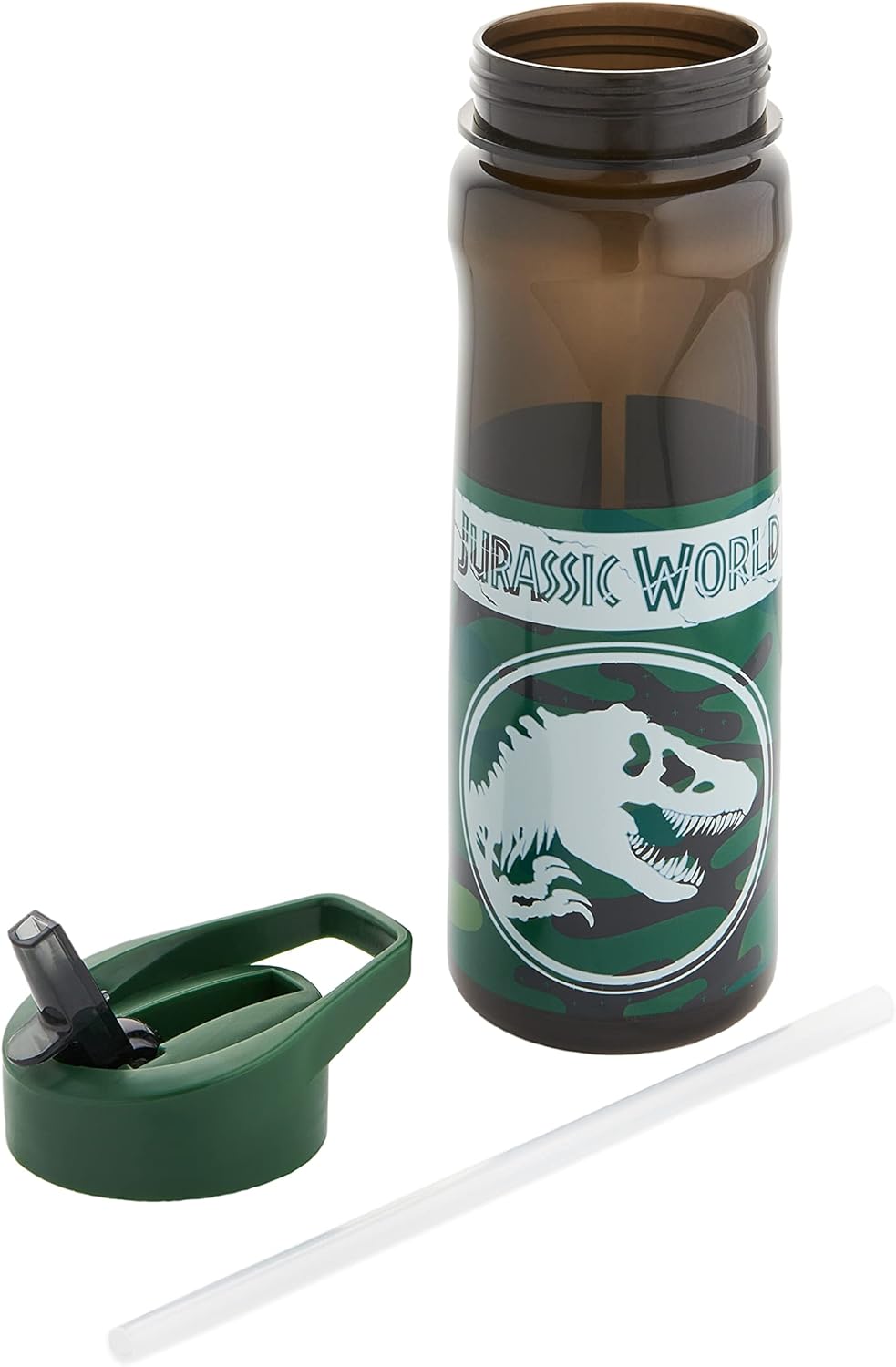 Polar Gear Jurassic World camo green 600ml sports bottle with flip lid