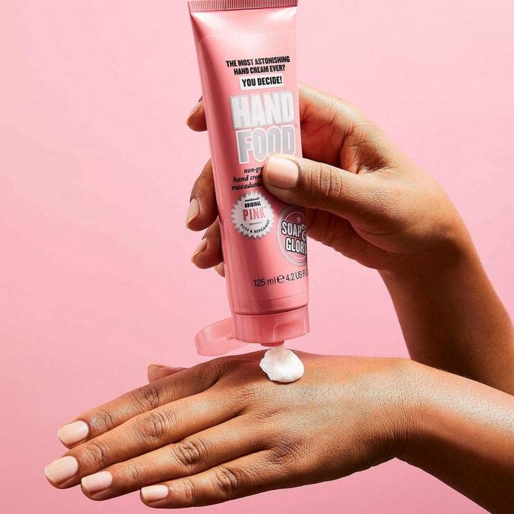 Soap & Glory Hand Food hydrating hand cream 125ml pink tube