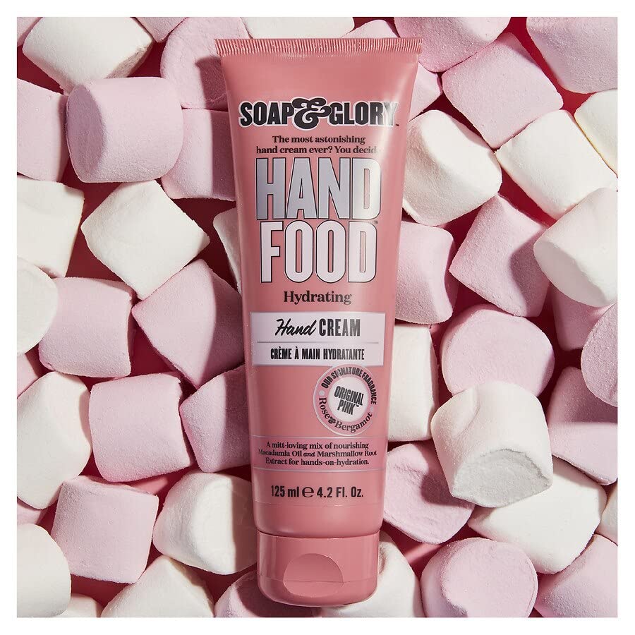 Soap & Glory Hand Food hydrating hand cream 125ml pink tube