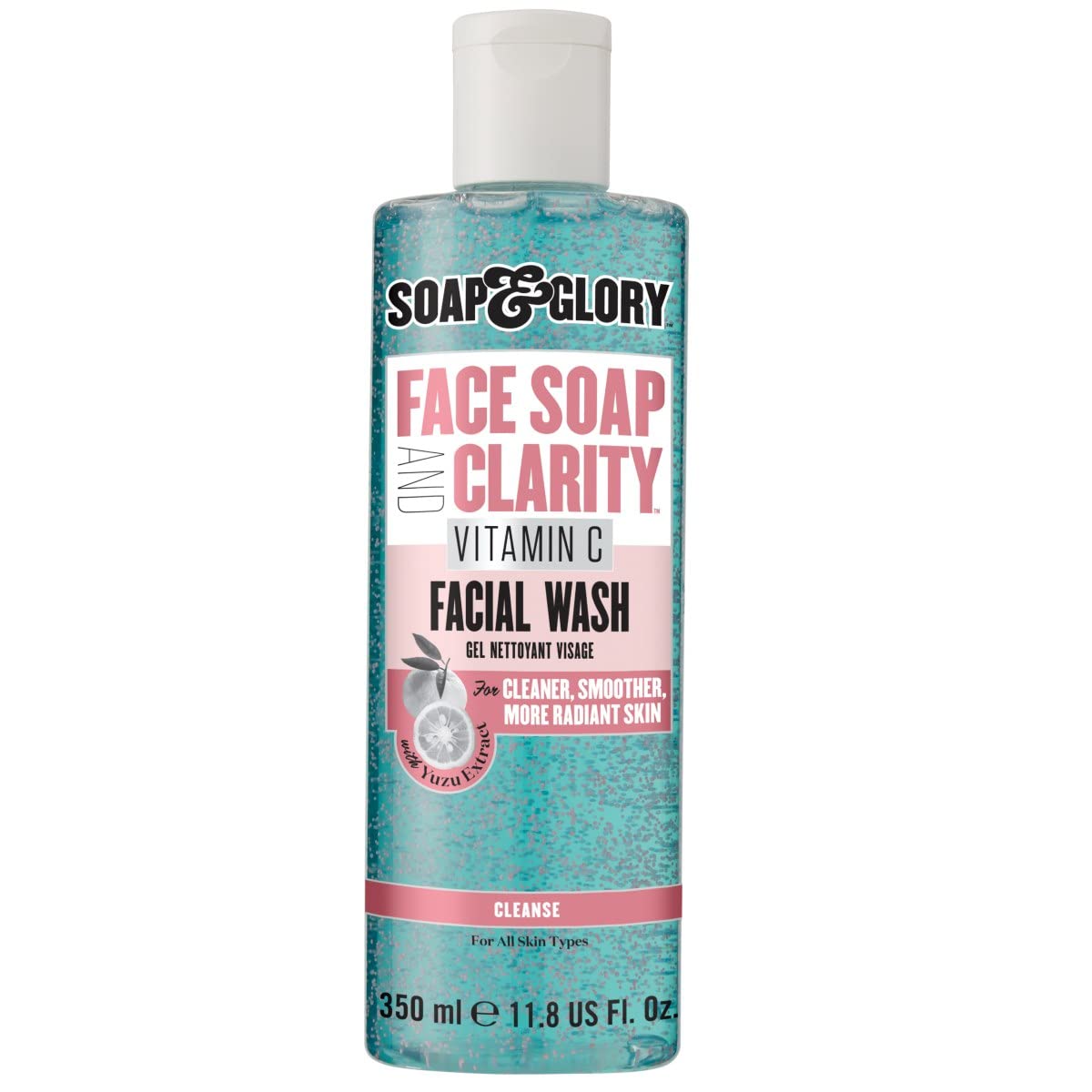 Soap & Glory Face Soap and Clarity Vitamin C Facial Wash 350ml bottle