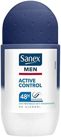 Sanex Men Active Control antiperspirant roll-on deodorant 50ml white bottle