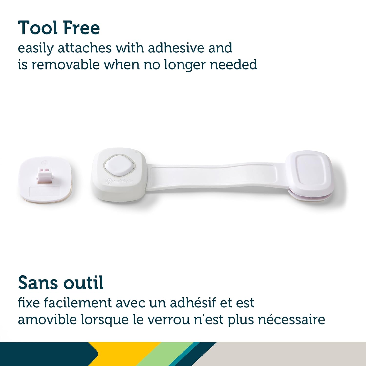 Safety 1st OutSmart Multi-Use Lock white adhesive strap child safety device