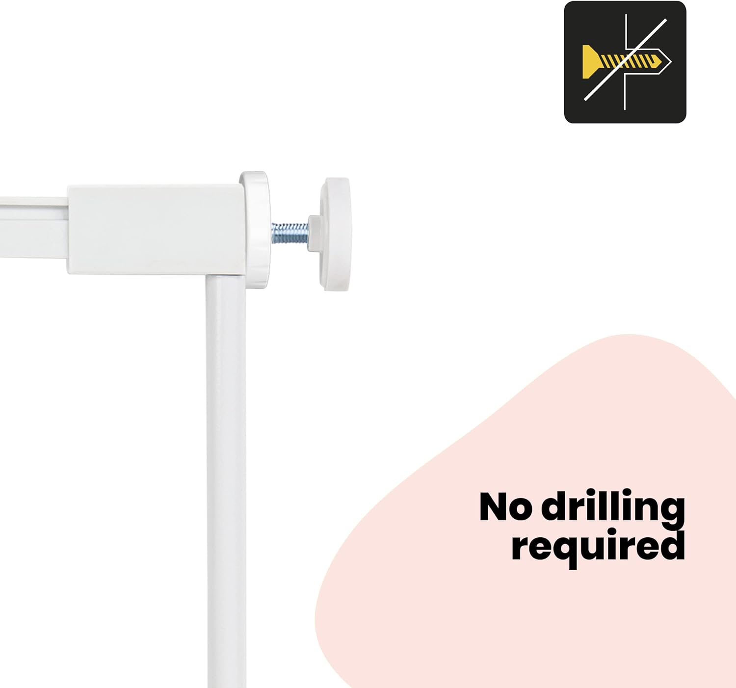 Safety 1st white metal gate extension 7cm with easy close mechanism