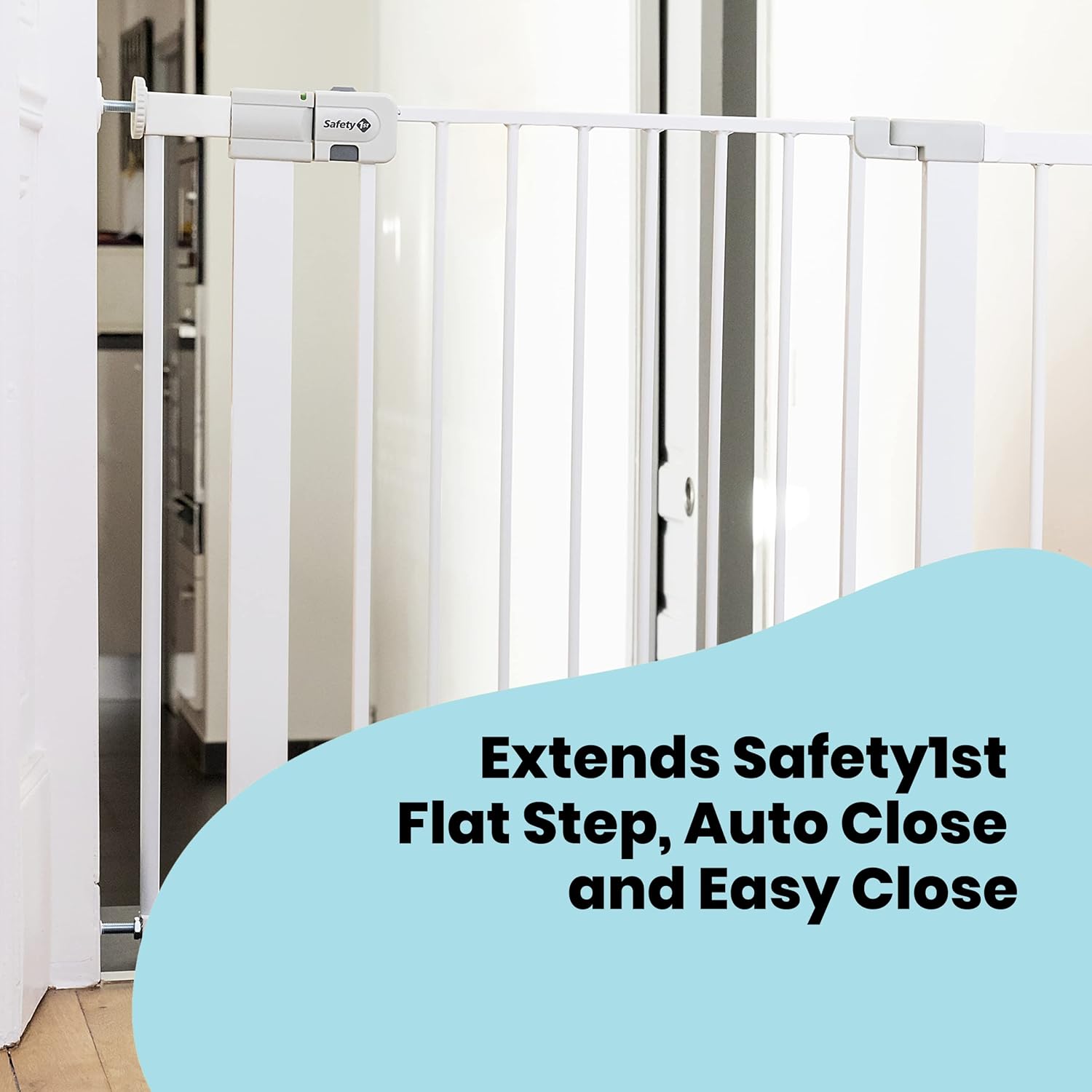 Safety 1st white metal gate extension 7cm with easy close mechanism