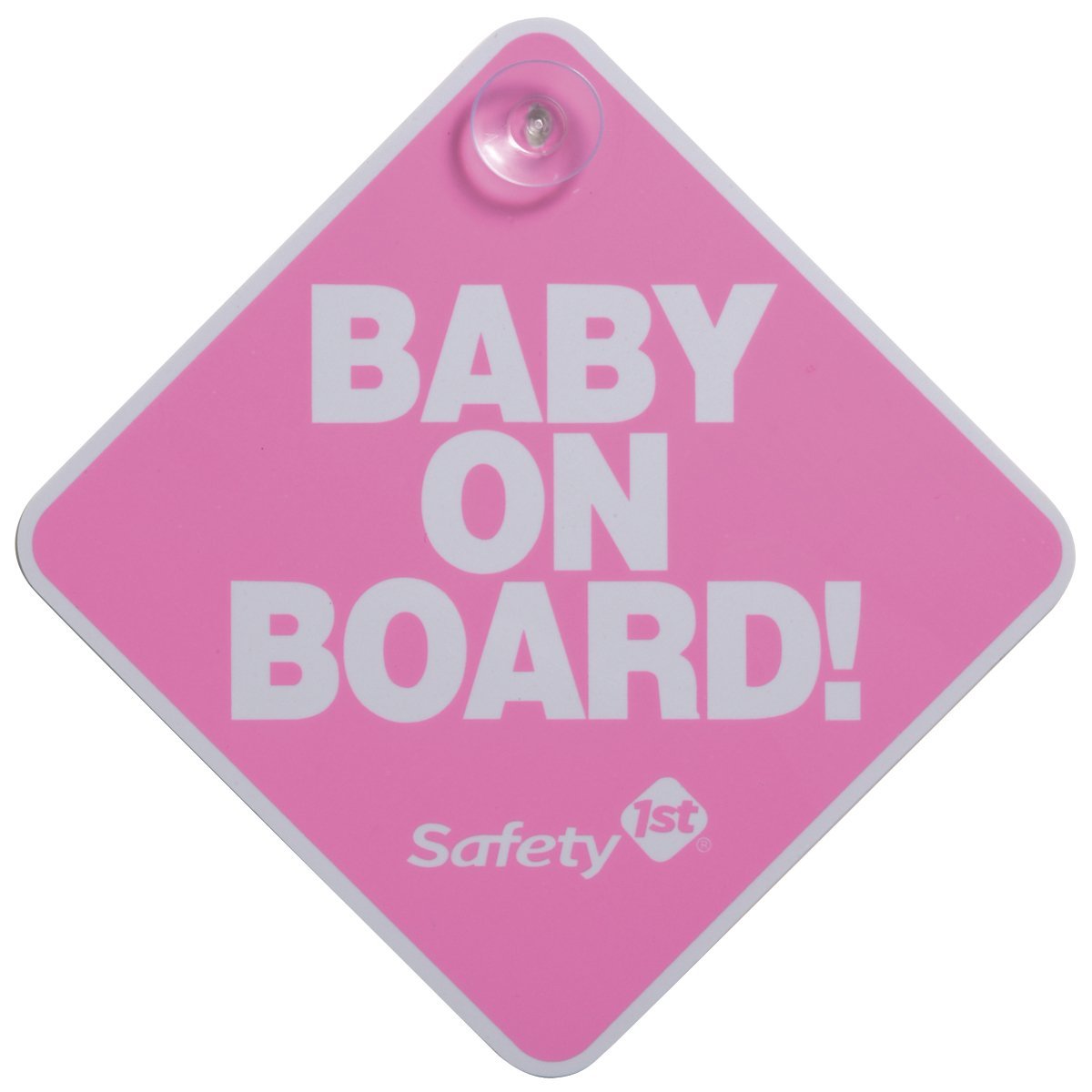 Safety 1st pink Baby on Board car sign with suction cup