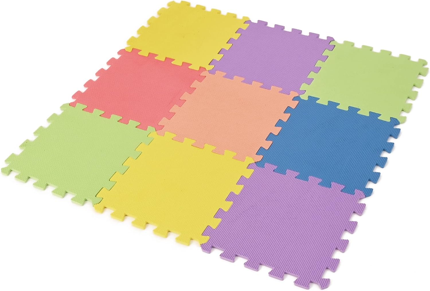 M.Y Royal Court interlocking EVA foam playmats, nine-piece set, multicoloured