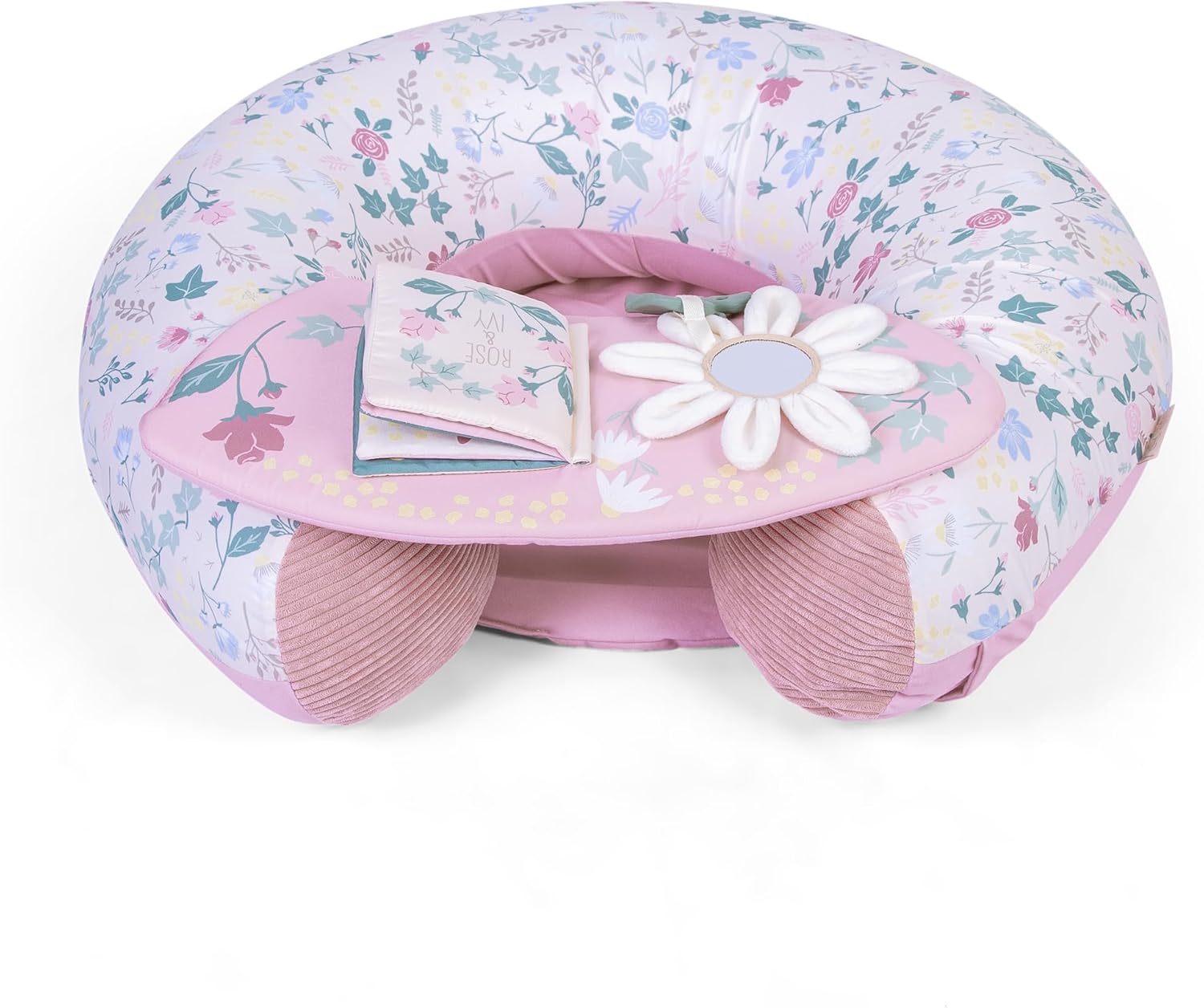 Red Kite Sit Me Up inflatable baby ring seat in pink with floral pattern