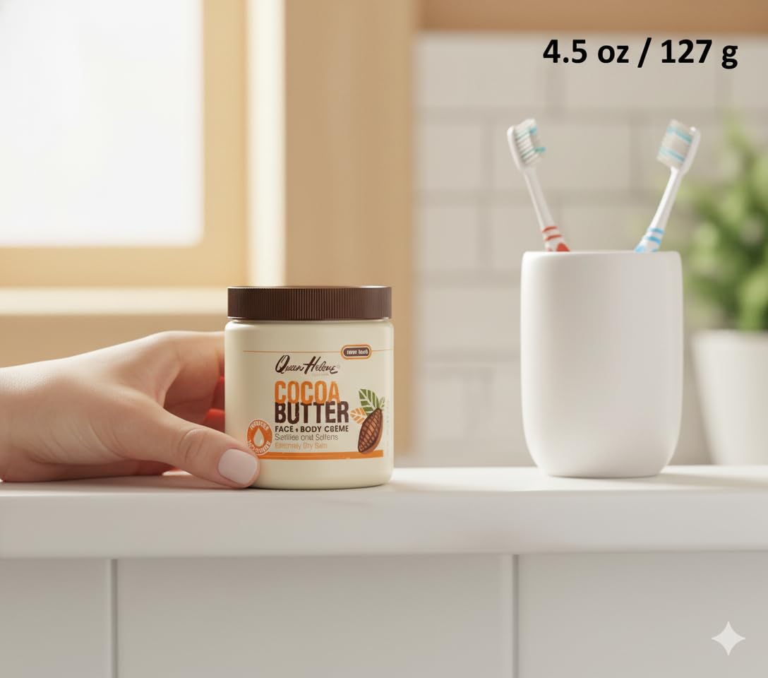 Queen Helene Cocoa Butter Face and Body Creme 127g jar with brown lid
