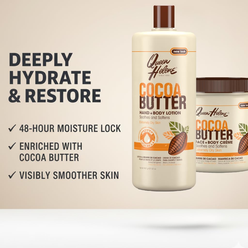 Queen Helene Cocoa Butter Hand and Body Lotion 15 ounces cream bottle