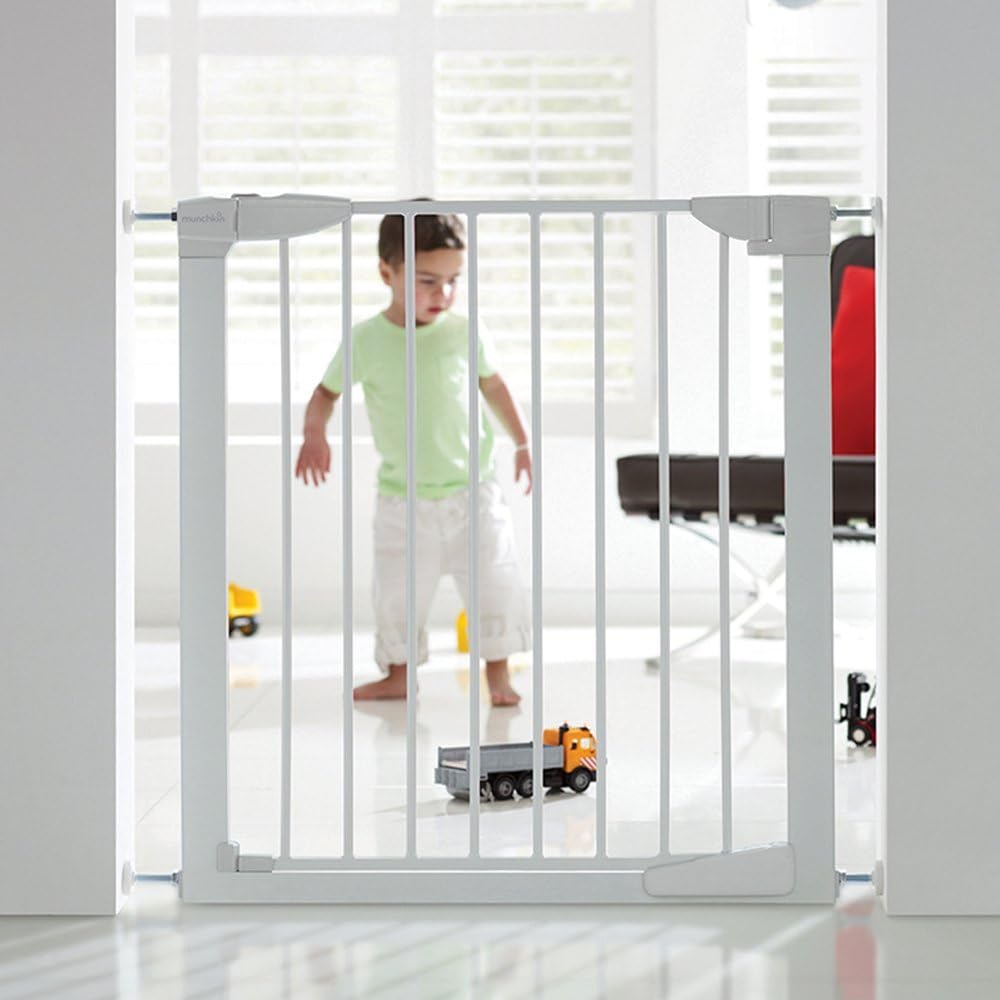 Munchkin Lindam white pressure fit universal stair gate extension 28 cm