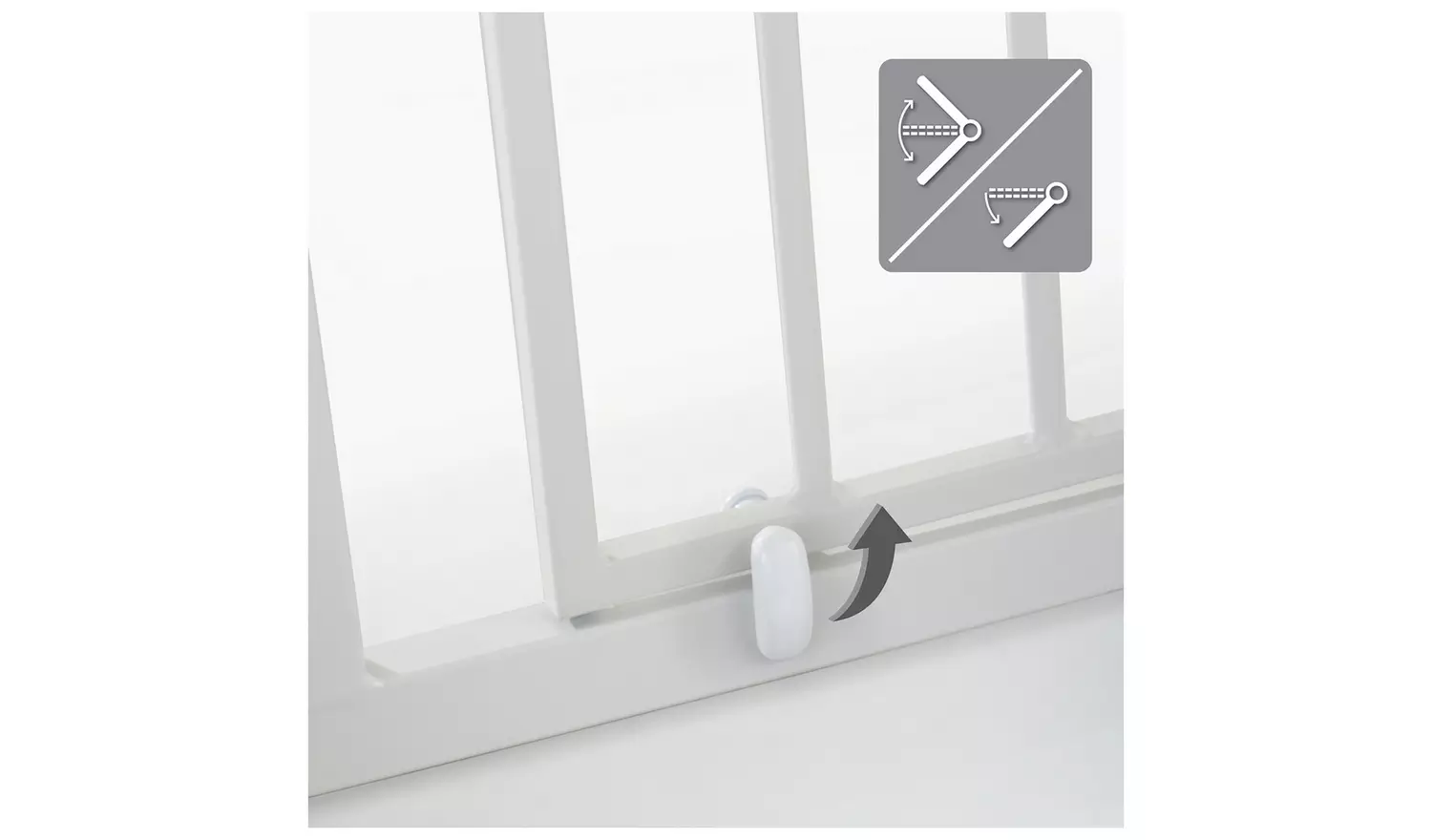 Munchkin Lindam Easy Fit Extra Tall white safety gate with installation guides